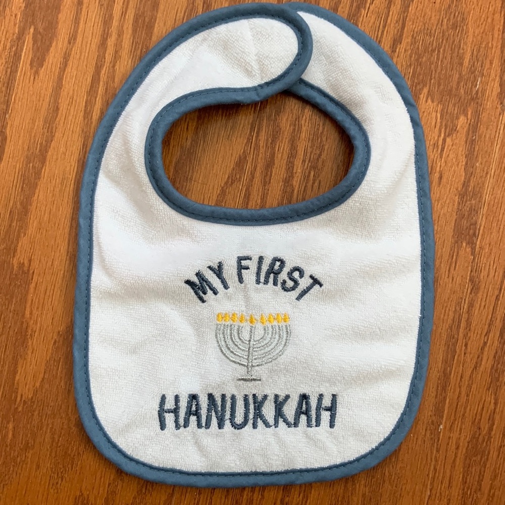 Brand new Hudson Baby “my first Hanukkah” bib